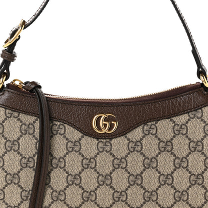 Gucci GG Supreme Monogram Textured Dollar Calfskin Small Ophidia Hobo Beige Ebony New Acero 8 of 10