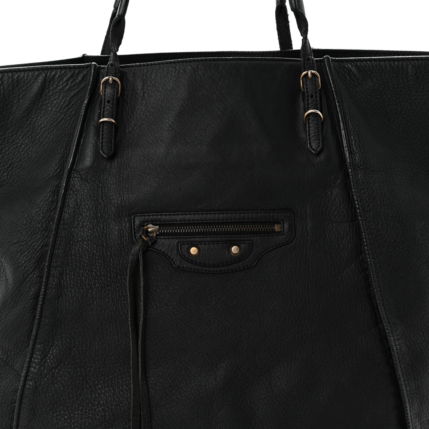 Balenciaga Veau Papier Basket Tote Black 8 of 12