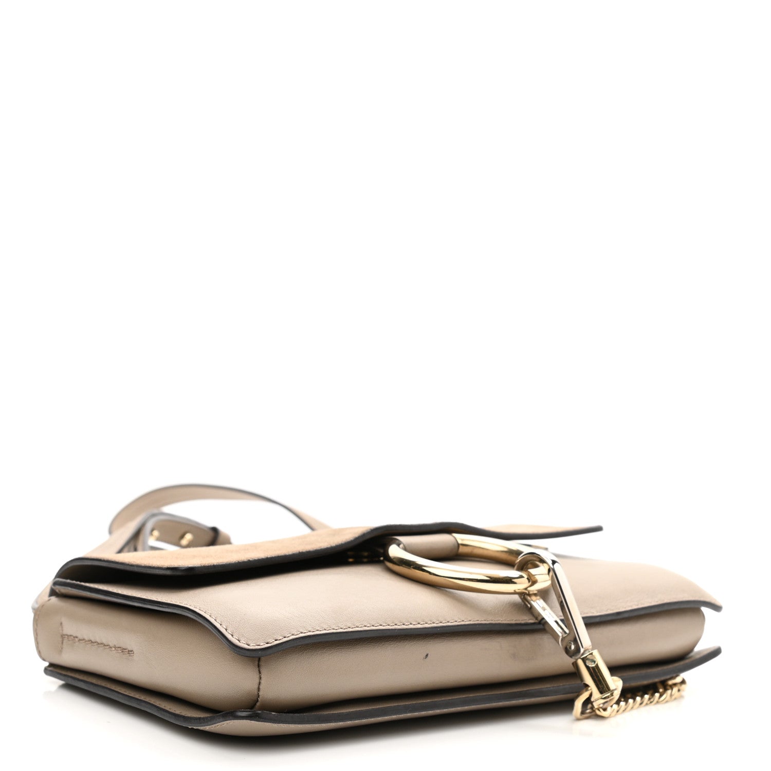 Chloe Suede Calfskin Small Faye Shoulder Bag Motty Grey 4 of 12