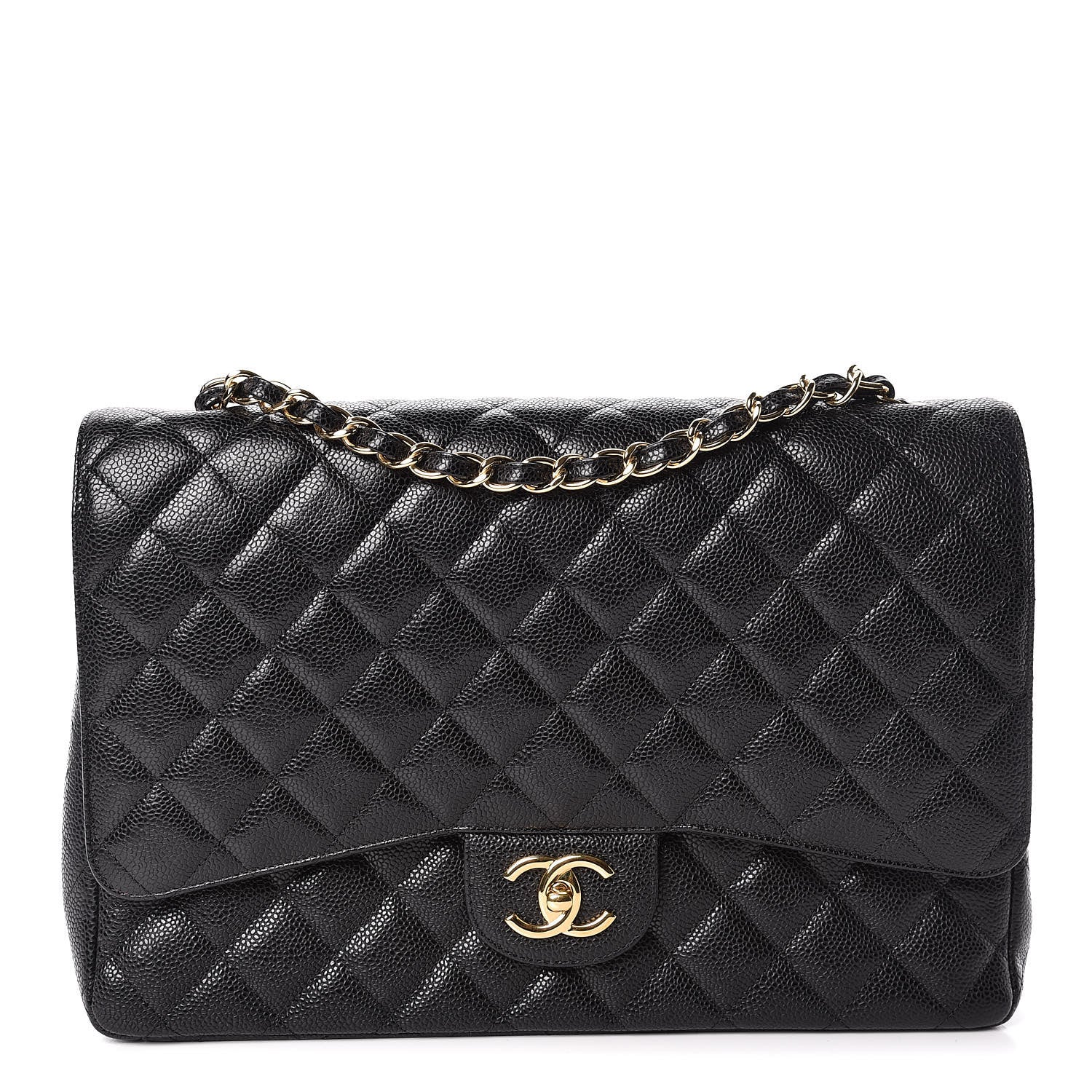 Chanel Caviar Quilted Maxi Double Flap Black 1 of 10