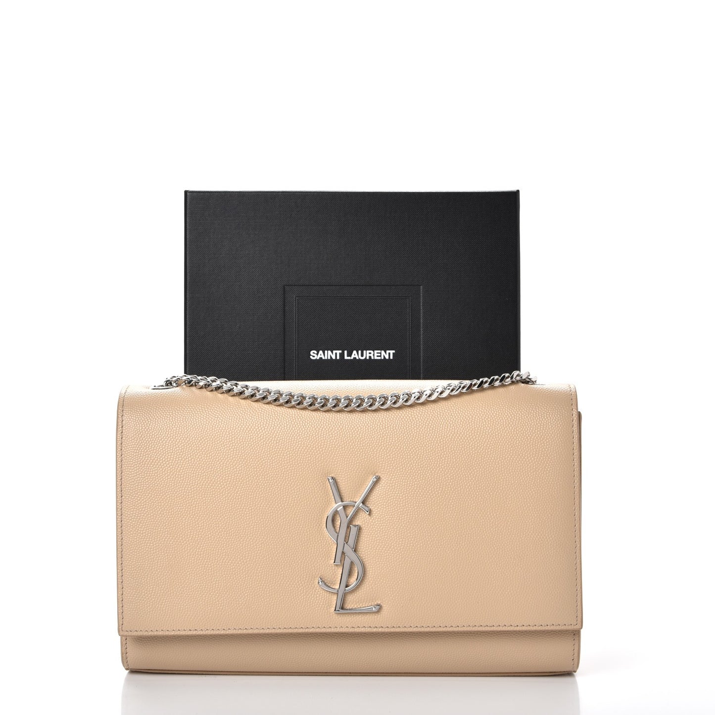 Grain De Poudre Medium Monogram Kate Satchel Nude Powder