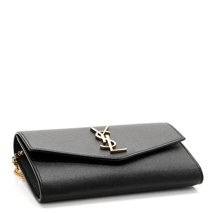 Saint Laurent Grain De Poudre Uptown Chain Wallet Black 4 of 11