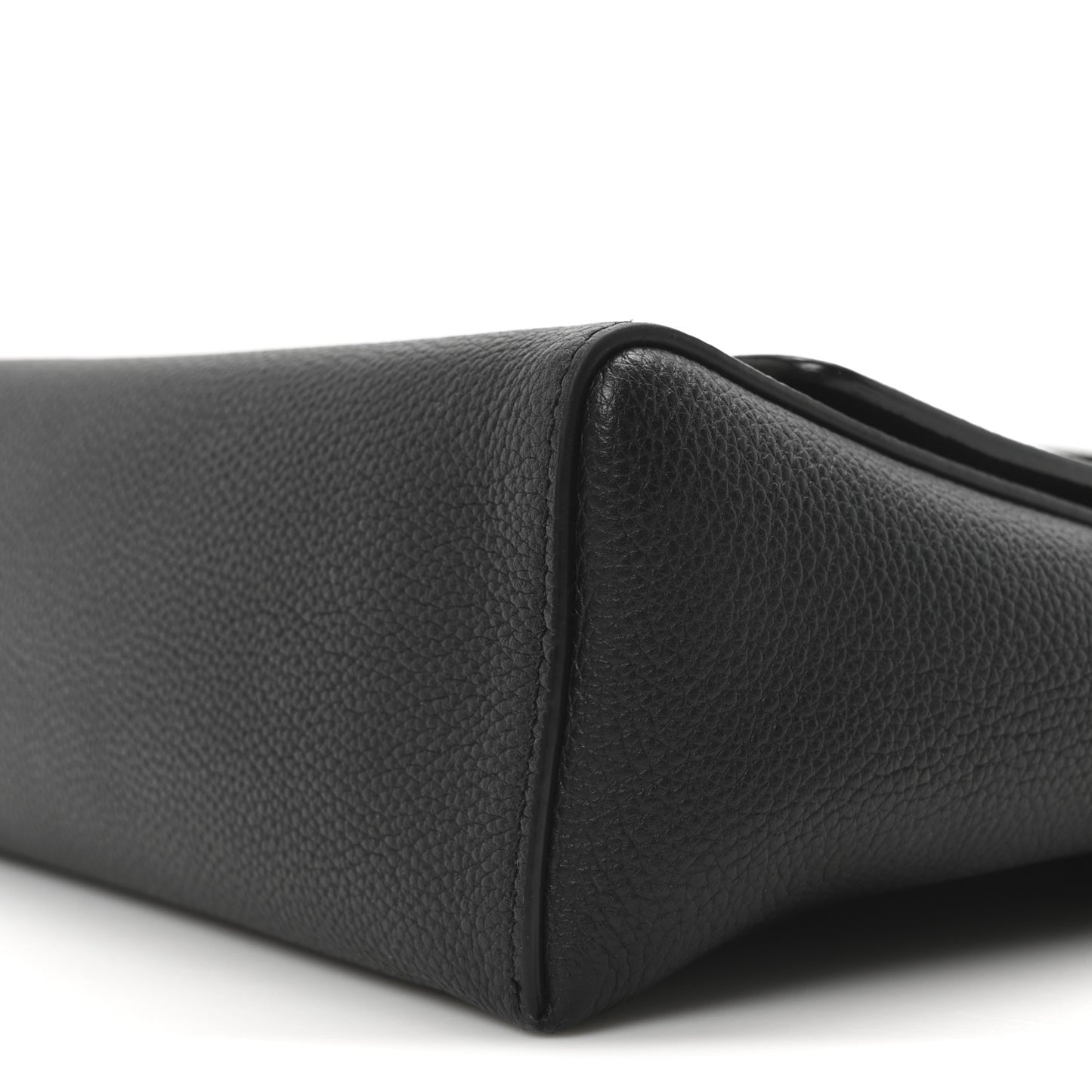 Grainy Calfskin Vintage Check Note Crossbody Bag Black
