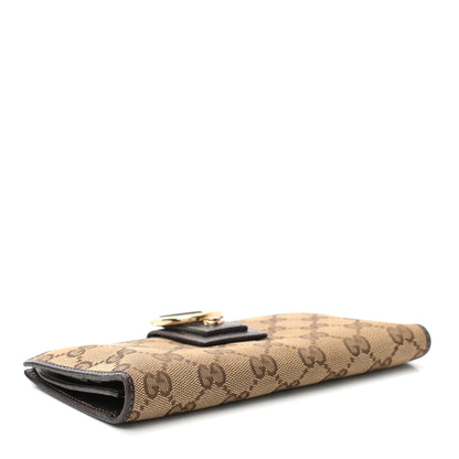 Gucci Monogram Abbey Continental Wallet Dark Brown 3 of 11