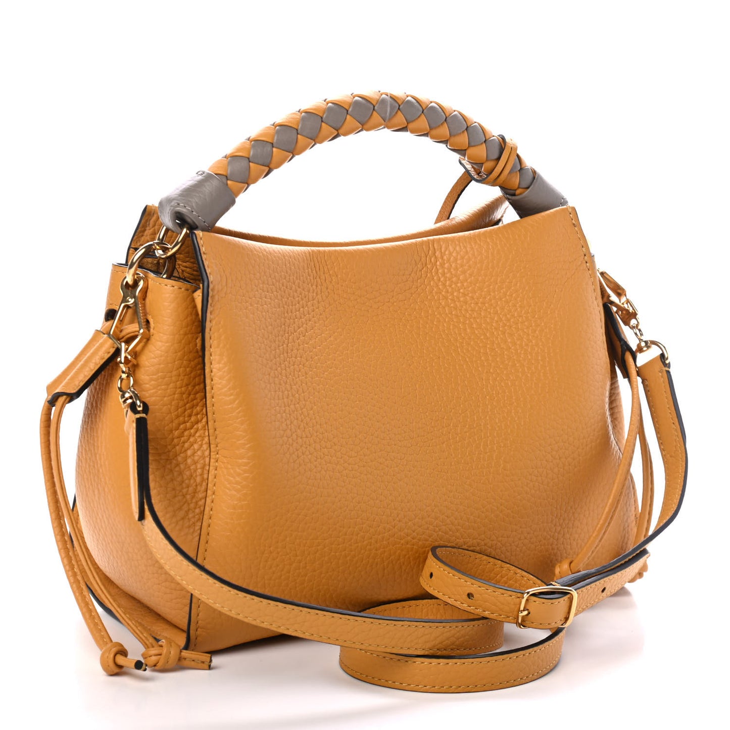 Heavy Grain Small Iris Tote Deep Amber