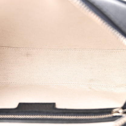 Gucci GG Supreme Monogram Textured Dollar Calfskin Web Studded Mini Ophidia Flap Shoulder Bag Beige Blue 5 of 11
