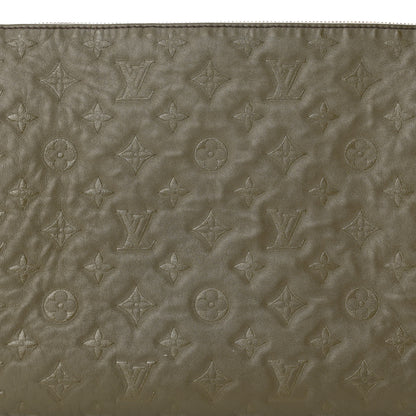 Louis Vuitton Lambskin Embossed Monogram Coussin MM Khaki 7 of 15