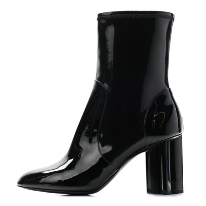 Louis Vuitton Patent Silhouette Ankle Boots 38 Black 1 of 8
