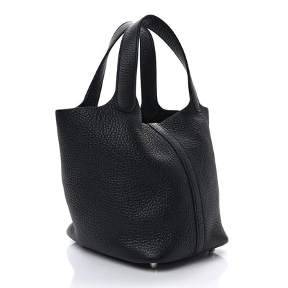 Hermes Taurillon Clemence Picotin Lock 18 PM Black 3 of 9