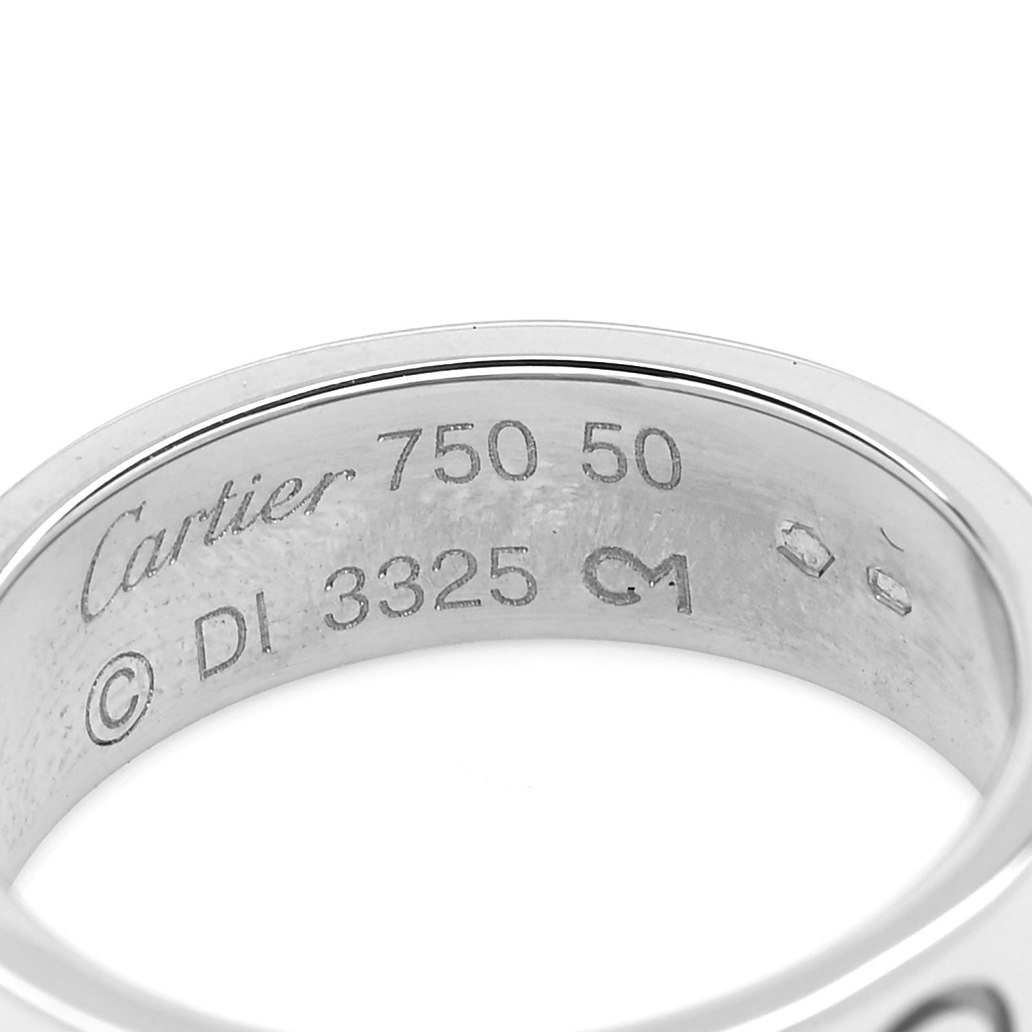 Cartier 18K White Gold 5.5mm LOVE Ring 50 5.25 4 of 4