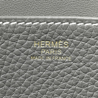 Hermes Taurillon Clemence Halzan 31 GM Gris Meyer 6 of 10
