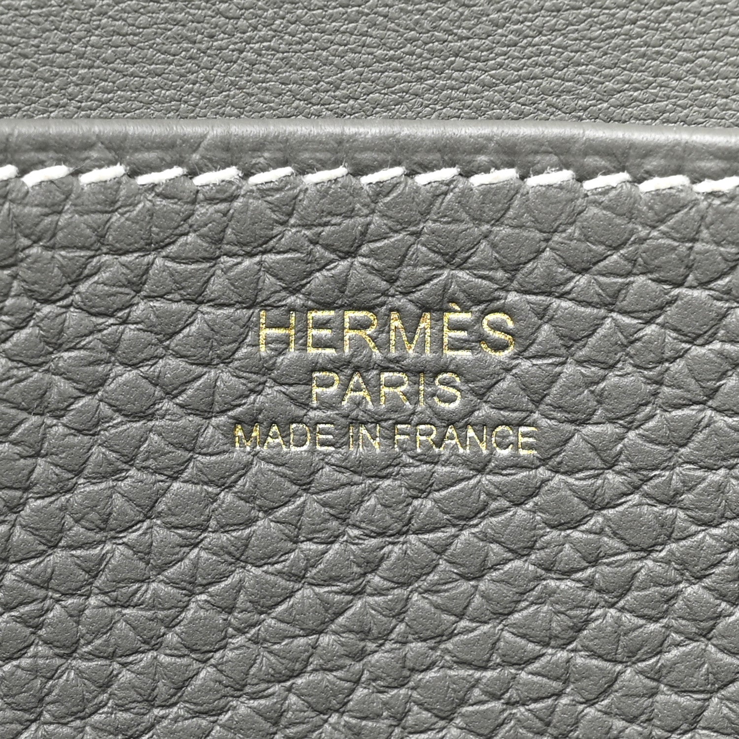 Hermes Taurillon Clemence Halzan 31 GM Gris Meyer 6 of 10