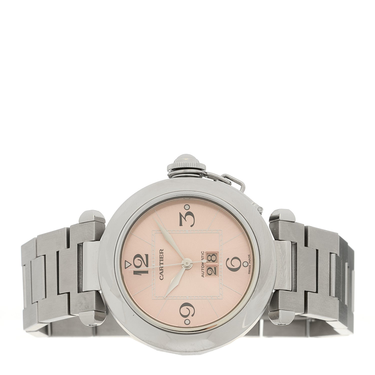 Cartier Stainless Steel 35mm Pasha C Big Date Automatic Watch Pink 2 of 4