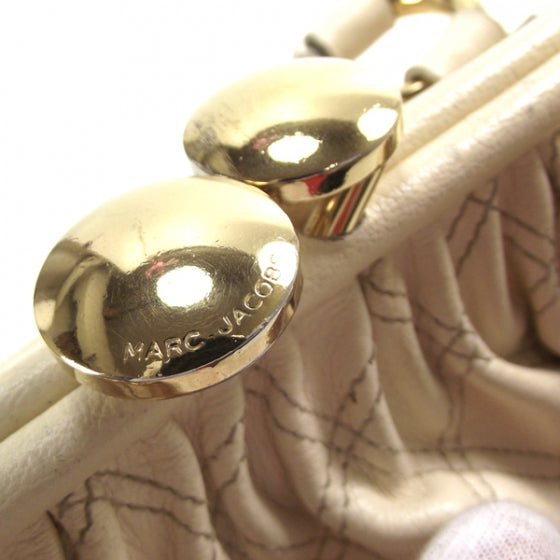 Quilted Leather Stam White Chiffon