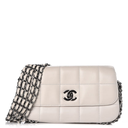 Chanel Lambskin Chocolate Bar 5 Chain Flap White 1 of 8