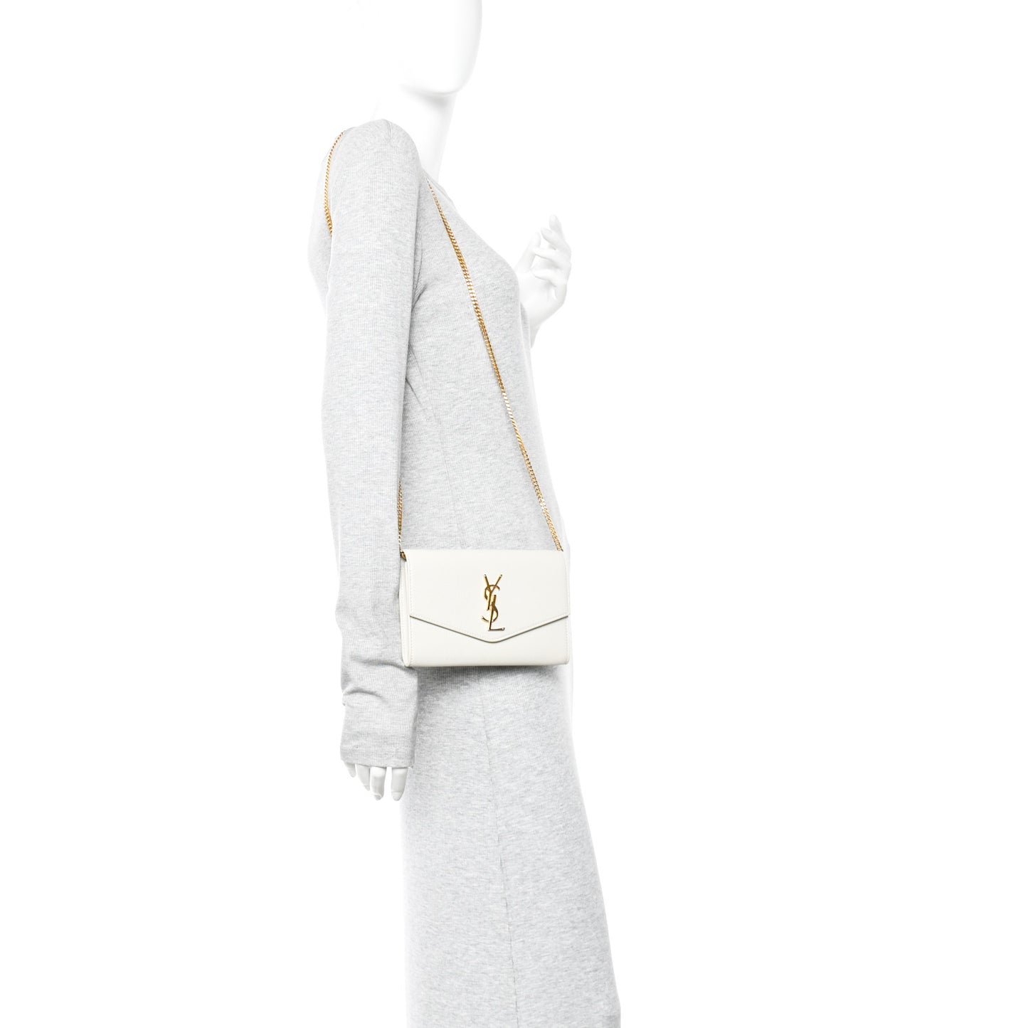 Grain De Poudre Monogram Uptown Chain Wallet Crema Soft