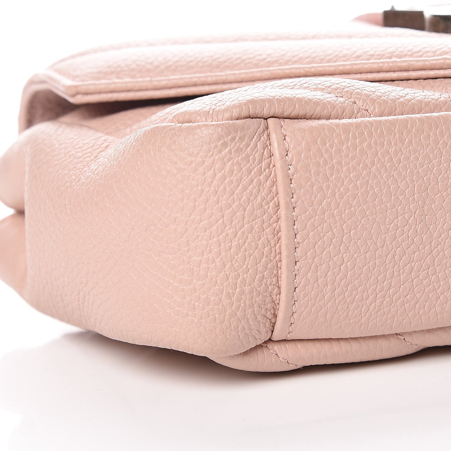 Sheepskin Matelasse Monogram Classic Baby Chain Pale Pink Bag