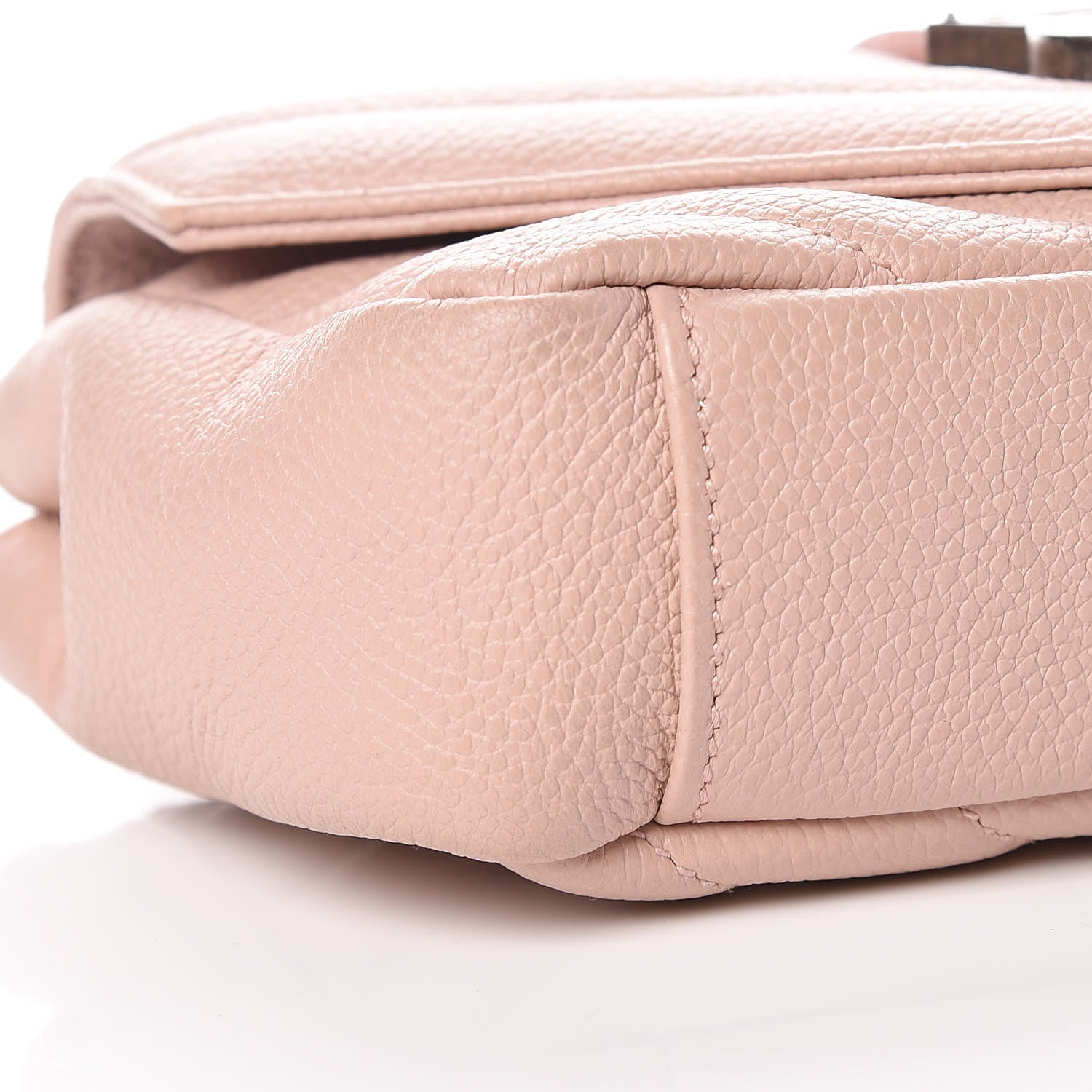 Saint Laurent Sheepskin Matelasse Monogram Classic Baby Chain Pale Pink Bag 8 of 13