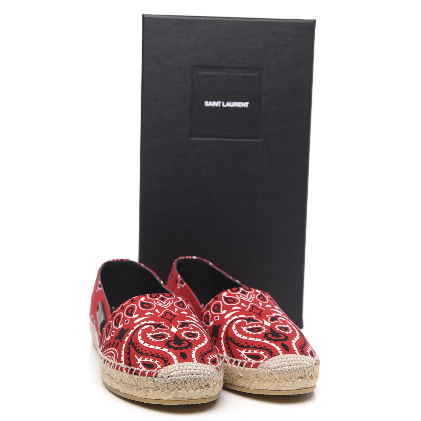 Bandana Print Canvas Espadrilles 37.5 Red