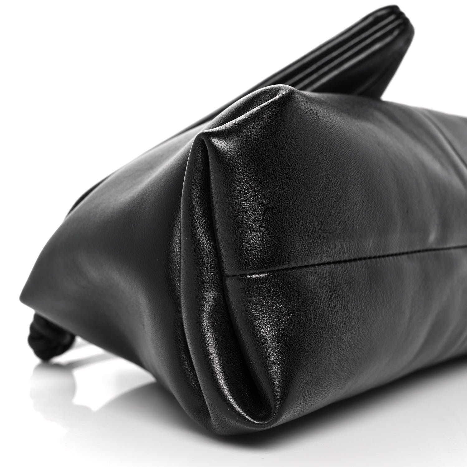 Bottega Veneta Lambskin BV Trine Clutch Black 8 of 10