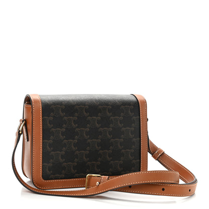 Celine Calfskin Triomphe Canvas Teen Triomphe Bag Tan 3 of 9