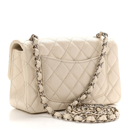 Chanel Iridescent Caviar Quilted Mini Rectangular Flap Ivory 3 of 9