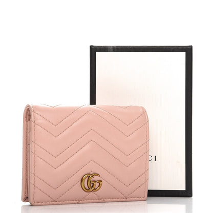 Gucci Calfskin Matelasse GG Marmont Card Case Perfect Pink 12 of 12