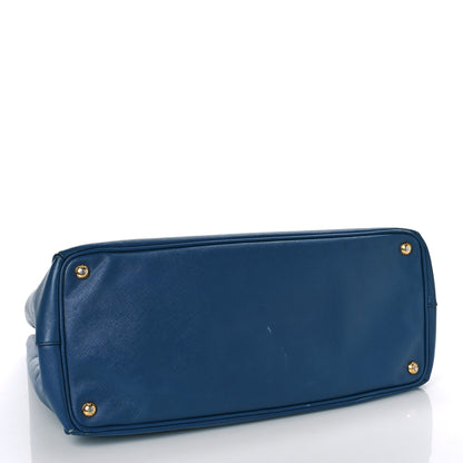 Prada Saffiano Lux Extra Large Galleria Double Zip Tote Bluette 3 of 12