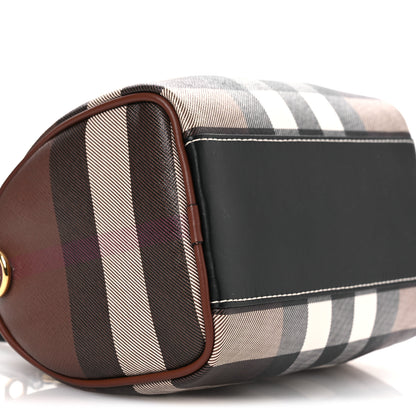 Burberry E-canvas Check Mini Bowling Bag Dark Birch Brown 9 of 12