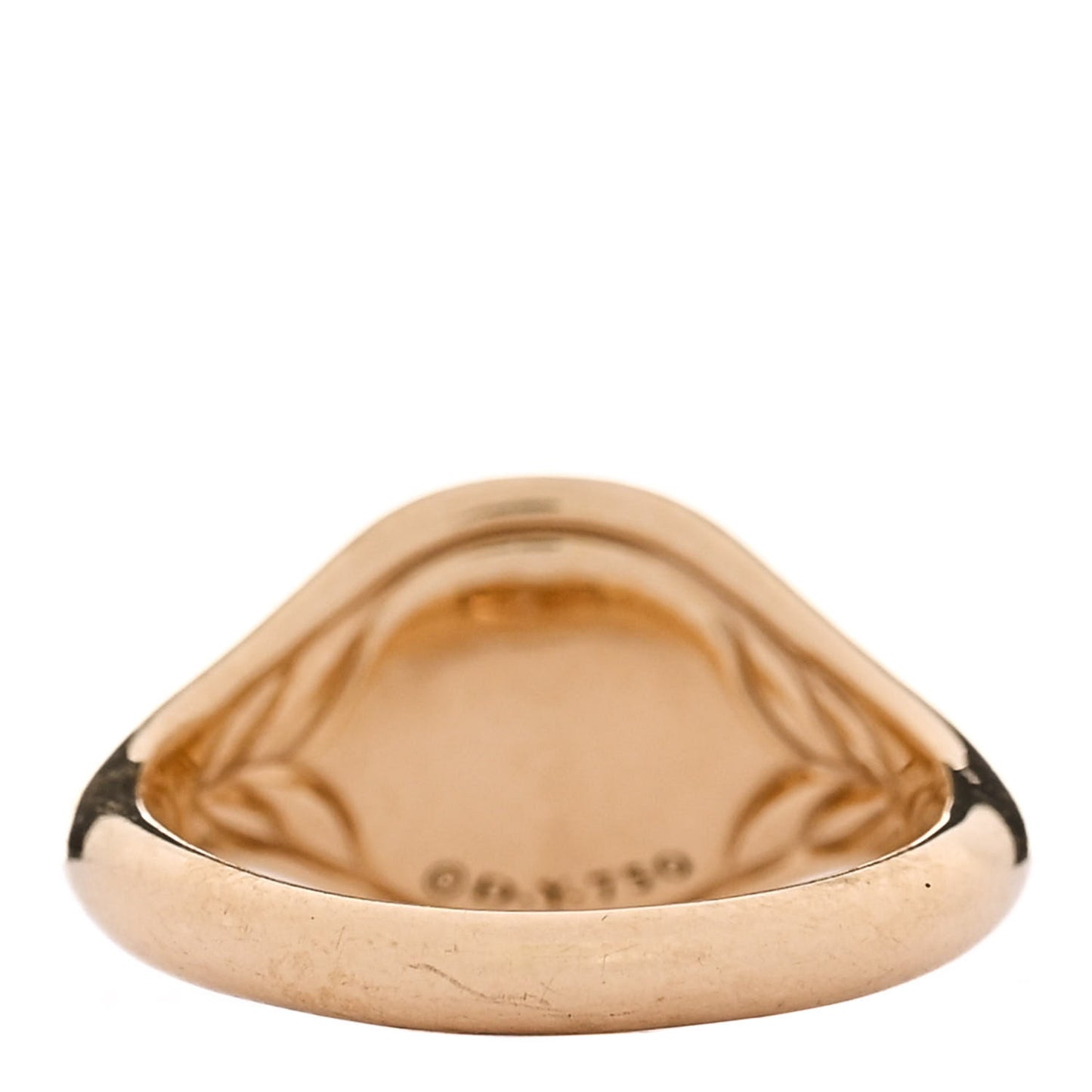18K Yellow Gold Diamond Initial L Pinky Ring 45 3.5