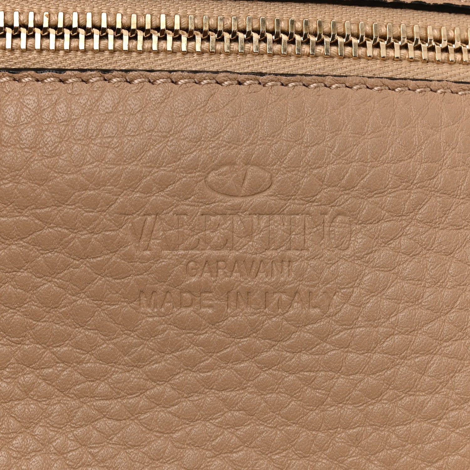 Valentino Garavani Pebbled Calfskin Small Rockstud Flip-Lock Messenger Bag Beige 6 of 11