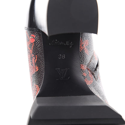 Louis Vuitton Patent Calfskin Catogram Star Trail Ankle Boots 36 Black Marron 5 of 6