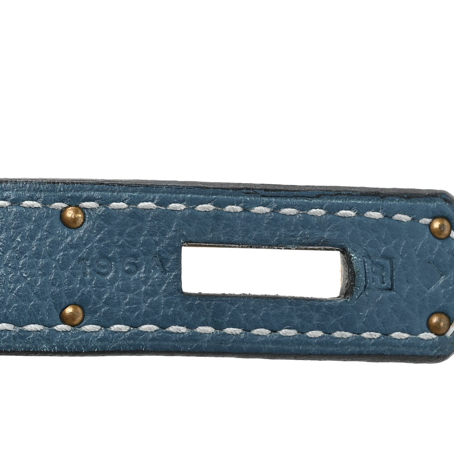 Hermes Veau Doblis Evergrain Grizzly Birkin 35 Bleu de Galice Ciel 7 of 13
