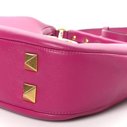 Valentino Garavani Calfskin Stud Sign Zip Hobo Rose Violet 9 of 9
