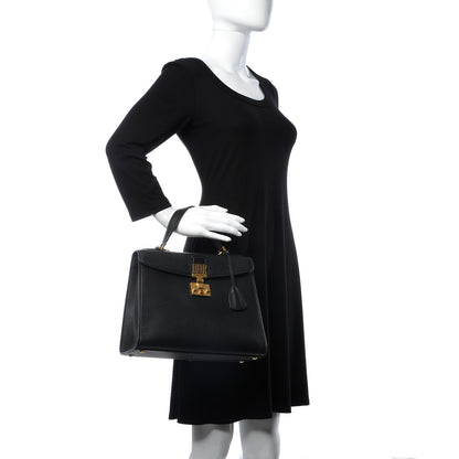 Christian Dior Calfskin Dioraddict Bohemian Strap Top Handle Black 2 of 8