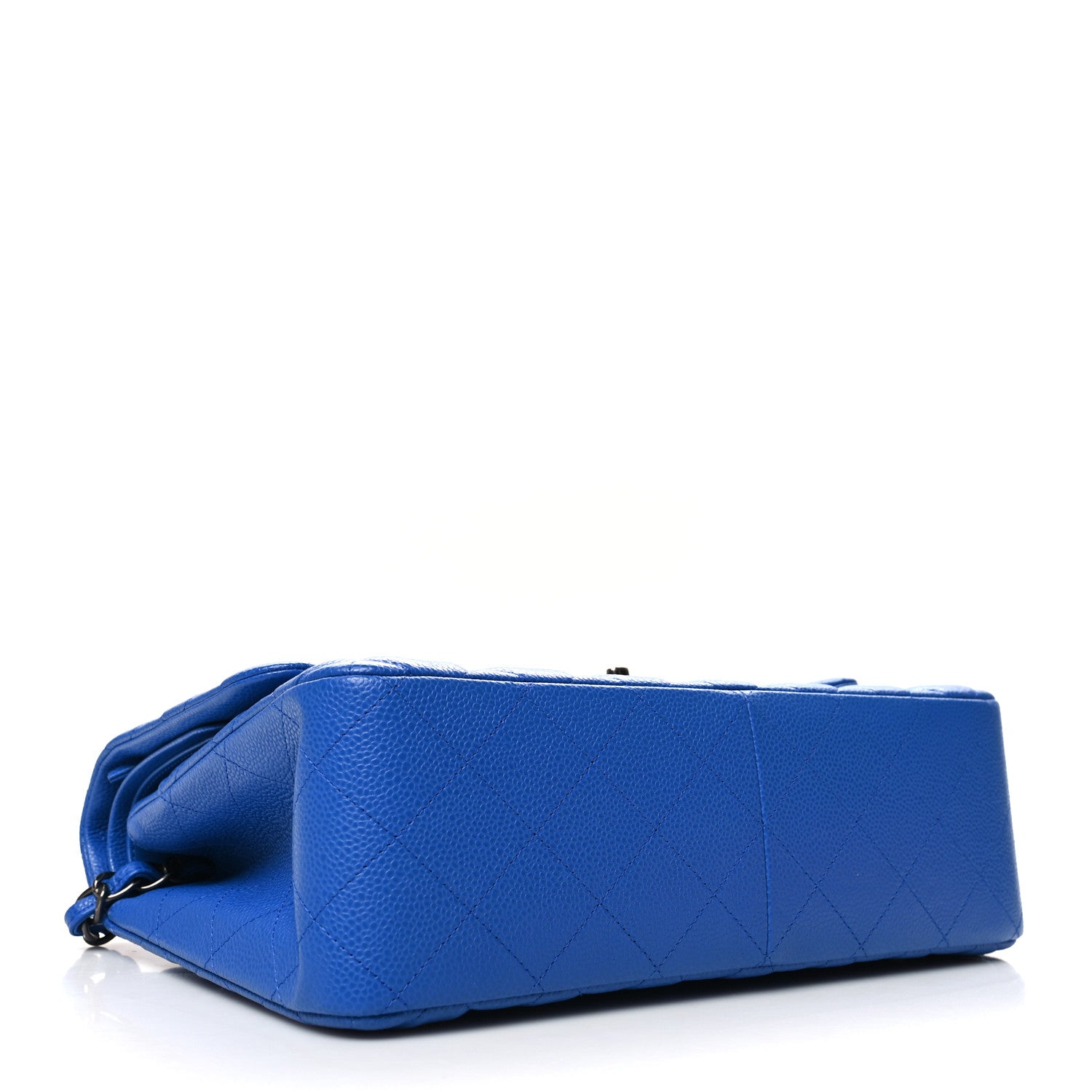 Chanel Caviar Quilted Jumbo Double Flap Blue 4 of 11