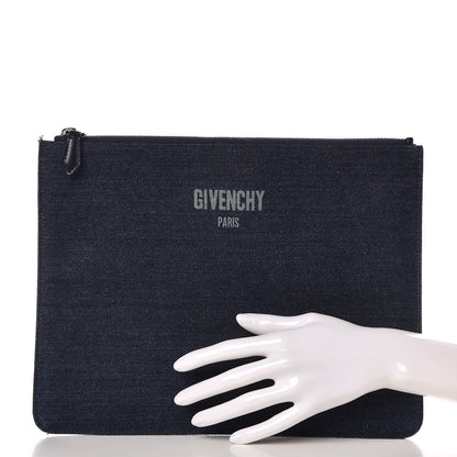 Givenchy Denim Medium Logo Pouch Blue 2 of 9