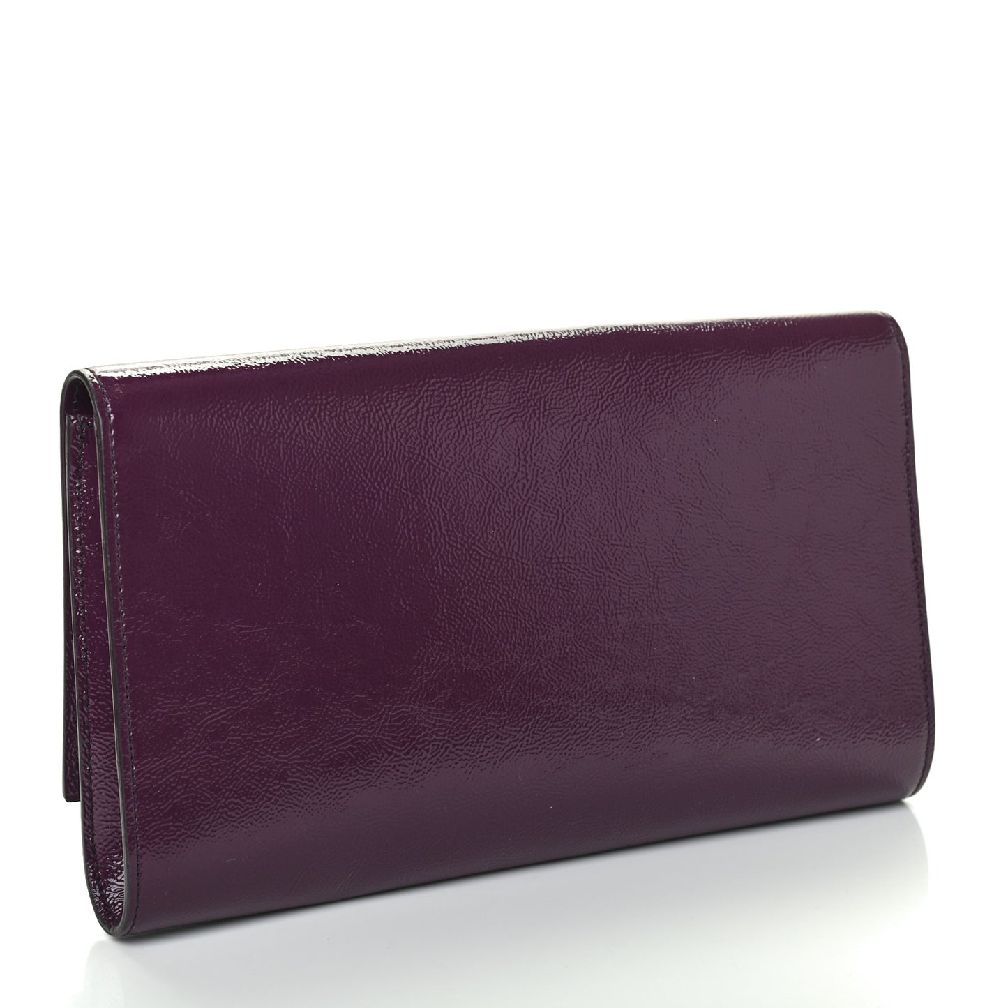 Textured Patent Calfskin Large Belle De Jour Clutch Berry
