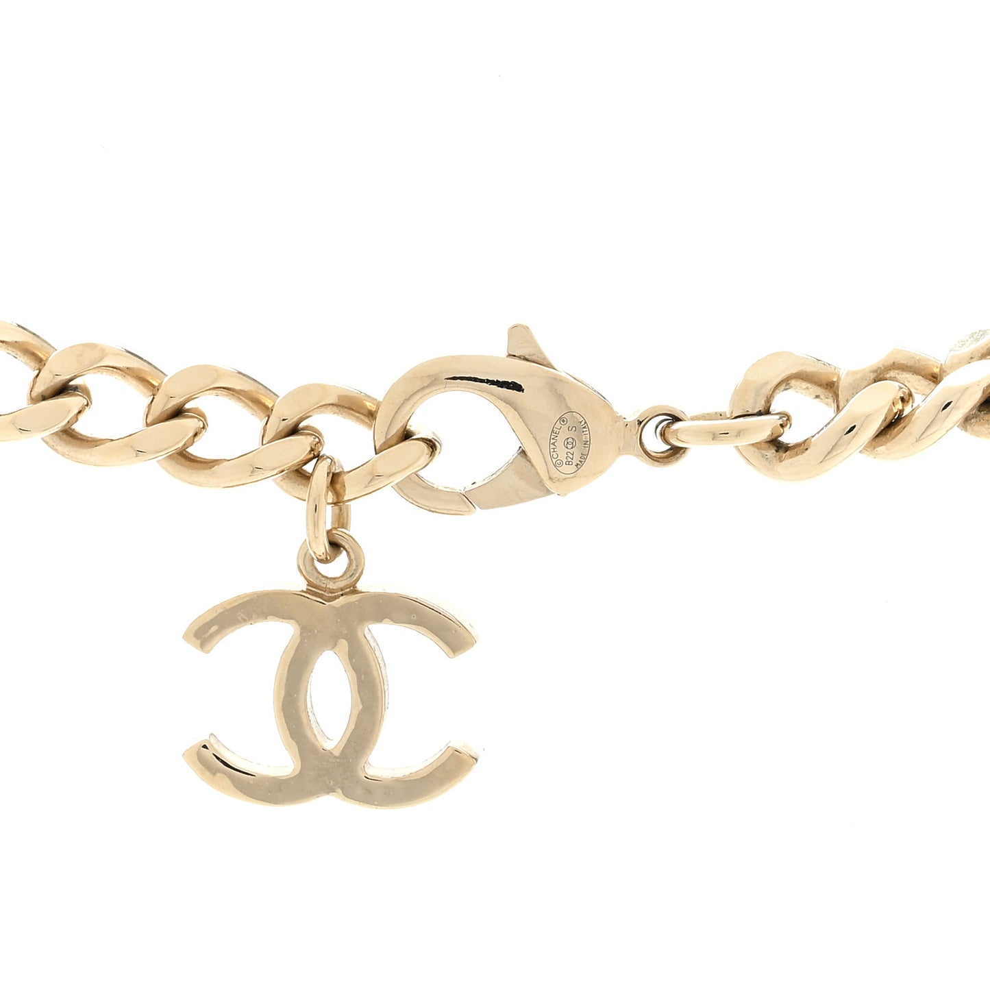 Enamel Metal Logo Choker Necklace Gold White Black