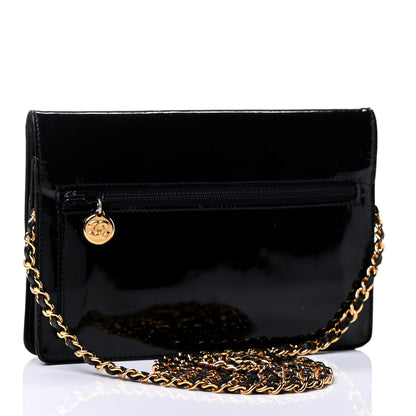 Chanel Patent Timeless CC Wallet On Chain WOC Black 2 of 4