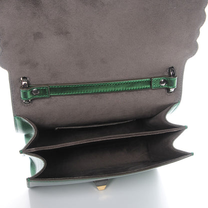 Fendi Vitello Catalan Mirror Scalloped Multi Studded Small Kan I Shoulder Bag Green 5 of 7