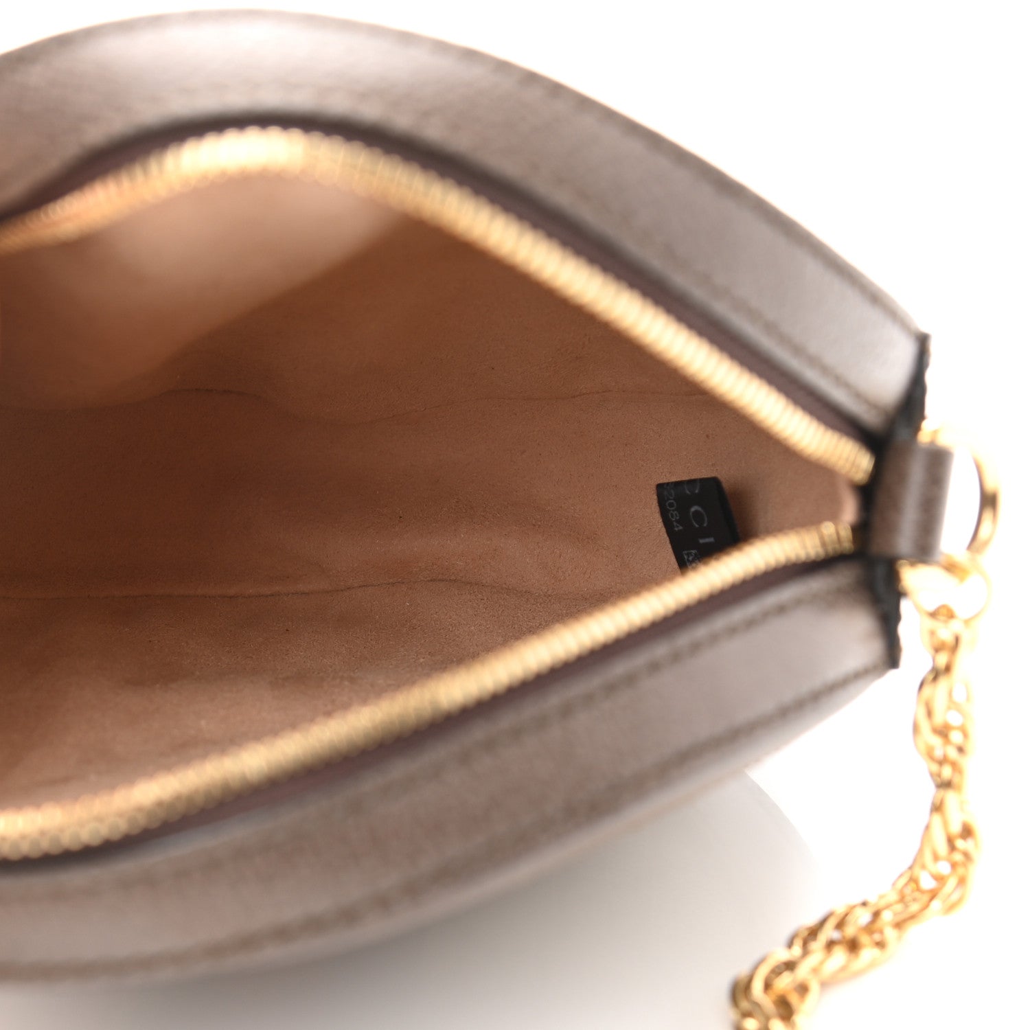 Gucci GG Supreme Monogram Web Mini Ophidia Round Shoulder Bag Brown 5 of 12