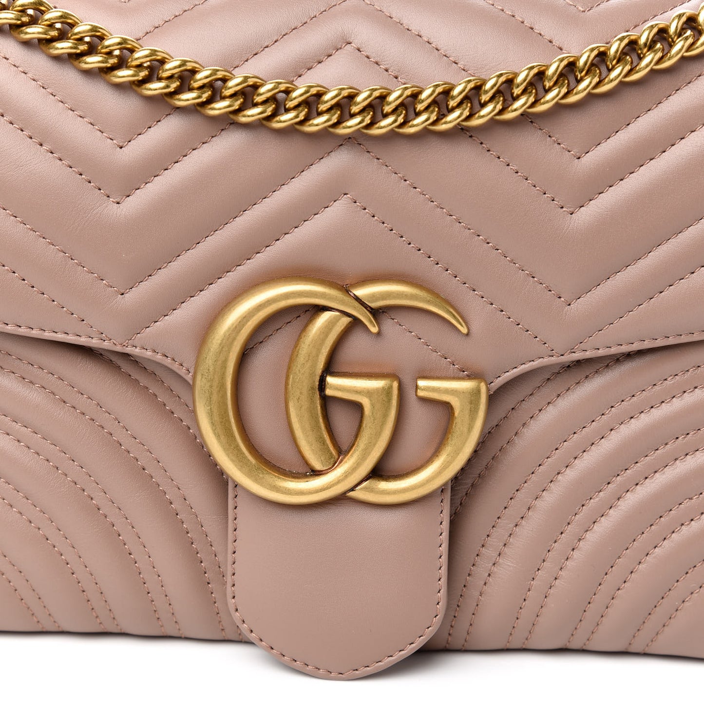 Calfskin Matelasse Medium GG Marmont Shoulder Bag Porcelain Rose