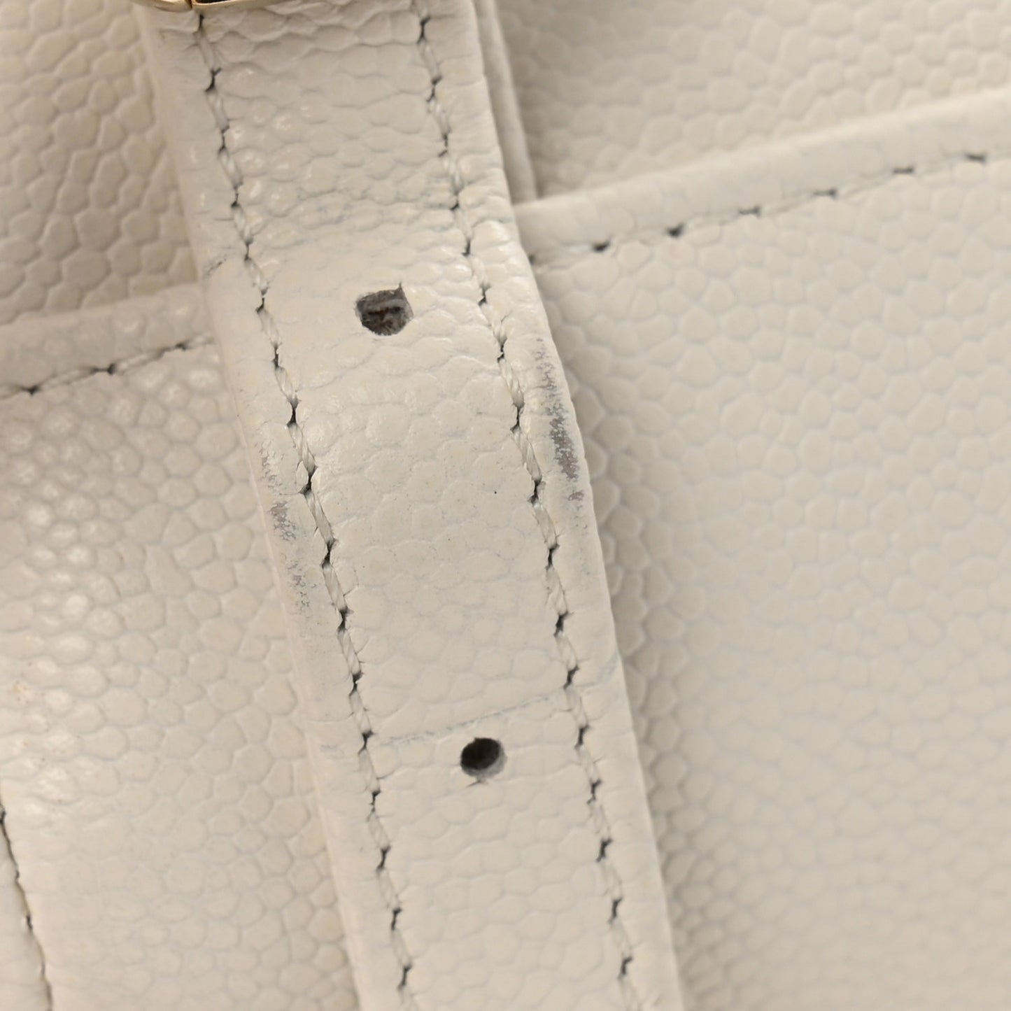 Caviar Quilted Business Affinity Backpack White
