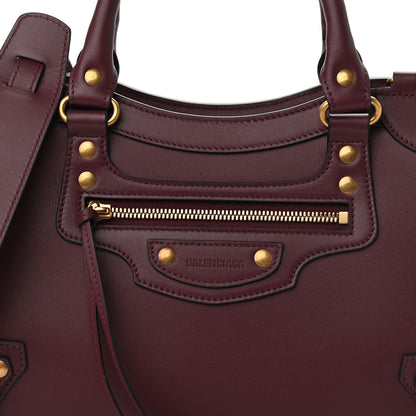 Balenciaga Smooth Calfskin Brass Hardware Neo Classic S City Burgundy 8 of 11