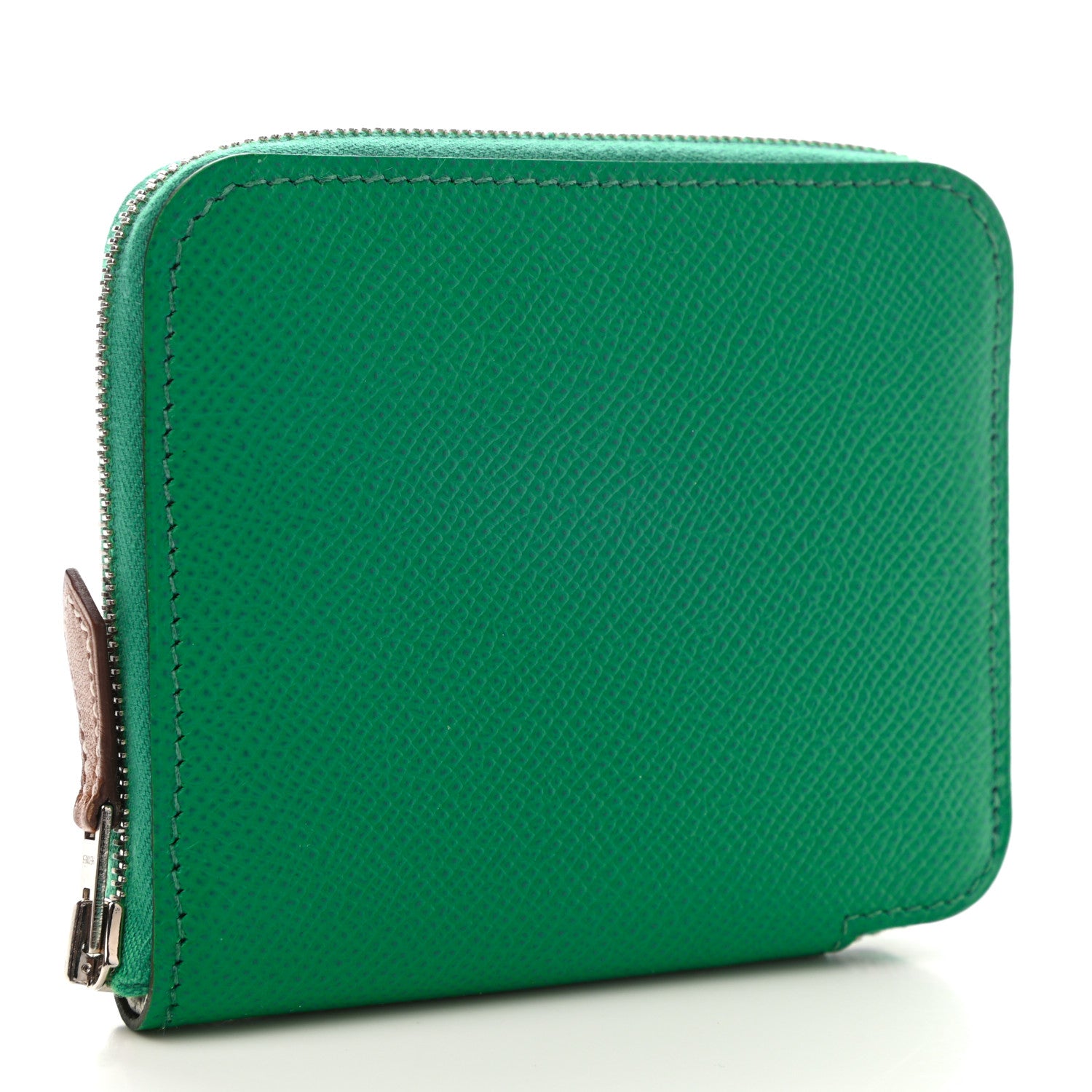 Hermes Epsom Silk'in Compact Wallet Vert Jade Nata 3 of 8