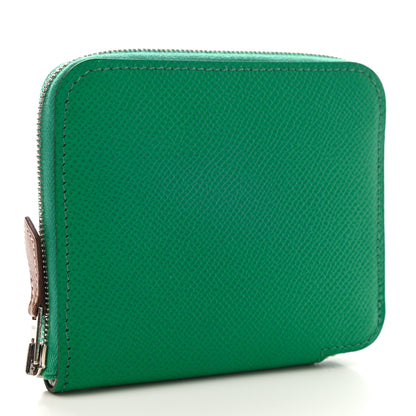Hermes Epsom Silk'in Compact Wallet Vert Jade Nata 3 of 8