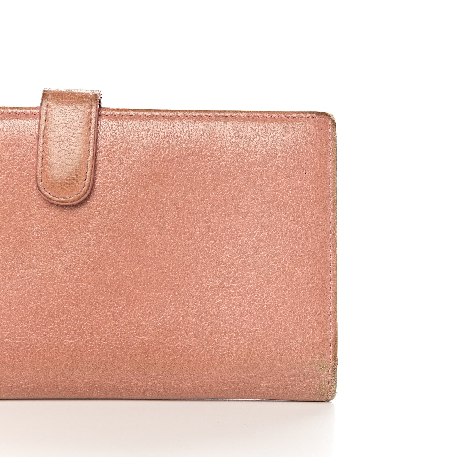 Chanel Goatskin Camellia Embossed Flap Wallet Pink 16 of 18