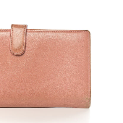 Chanel Goatskin Camellia Embossed Flap Wallet Pink 16 of 18