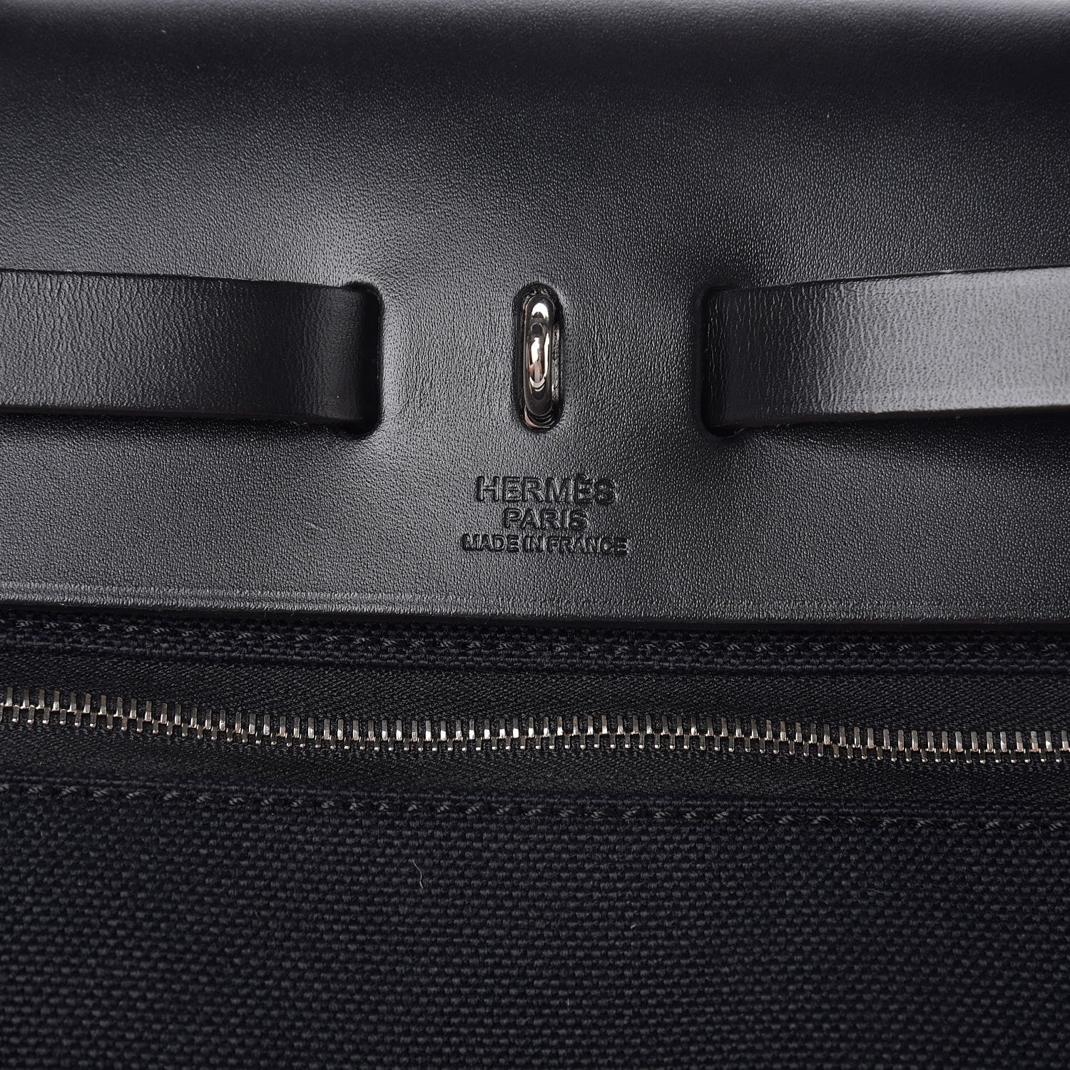 Hermes Military Toile Vache Hunter Herbag Zip PM 31 Black 7 of 9